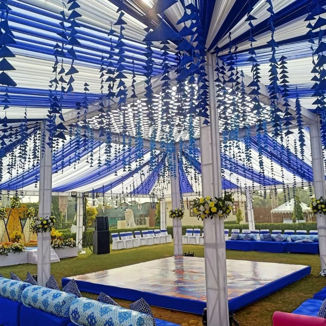 Blue & White Wedding Setup by Sanjeevya Events