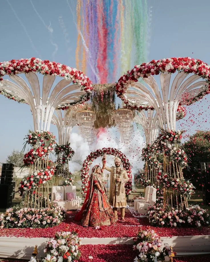 Floral Wedding Stage by Sanjeevya Events