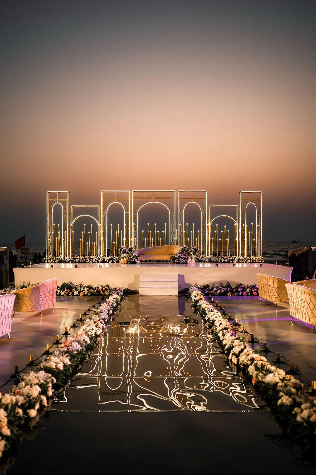 Mirror Floor Stage by Sanjeevya Events